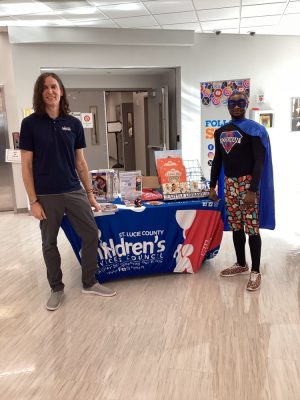 Pictured are presenting sponsors, Sean Boyle and Book Man, Children's Services Council. 