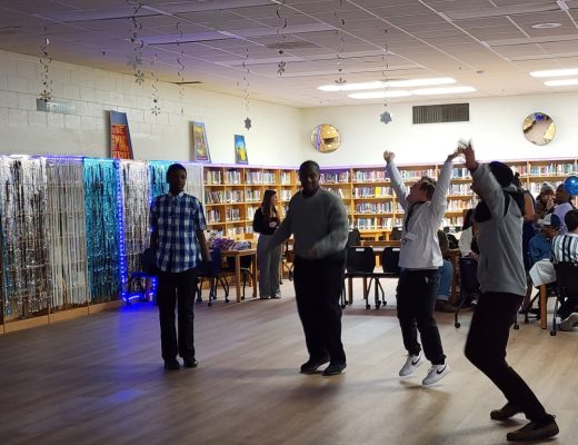 Students attend the PSLHS Winter Wonderland Dance
