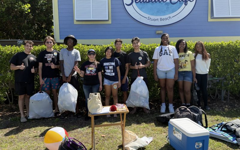 Port St. Lucie High School students participate in Earth Day Beach Cleanup